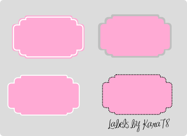 Pink Candy Labels Clip Art