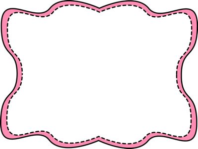 Pink Wavy Stitched Frame   Clip Art Blank Labels   Pinterest   Frames