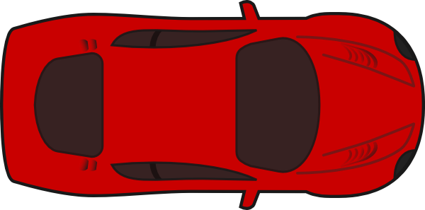 Red Sports Car Top View Clip Art At Clker Com   Vector Clip Art Online    