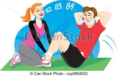 Sports Trainer And    Csp5854532   Search Clipart Illustration