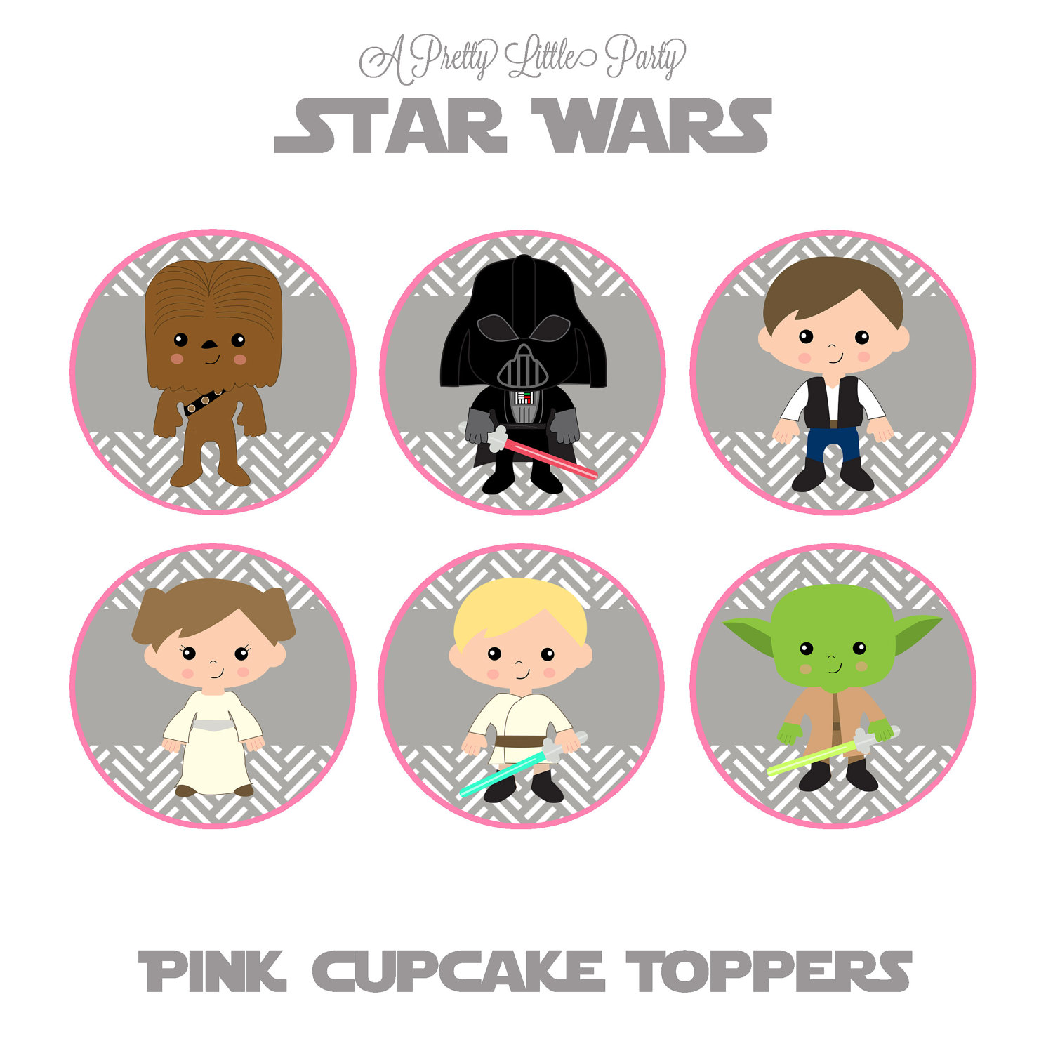Star Wars Cupcake Toppers Para Ni As Por Aprettylittleparty