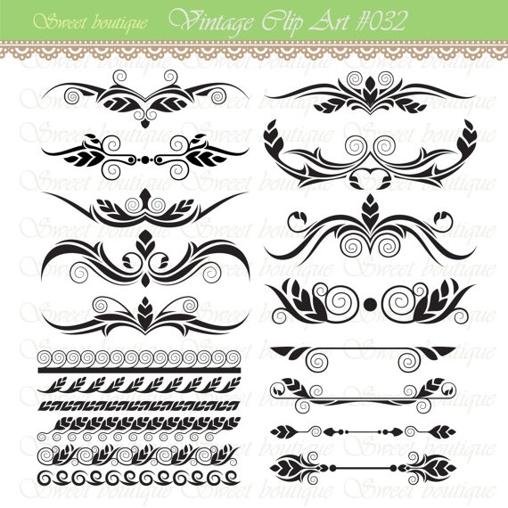 19 Calligraphy Clip Art Clipart Diy Wedding By Msweetboutique  5 99
