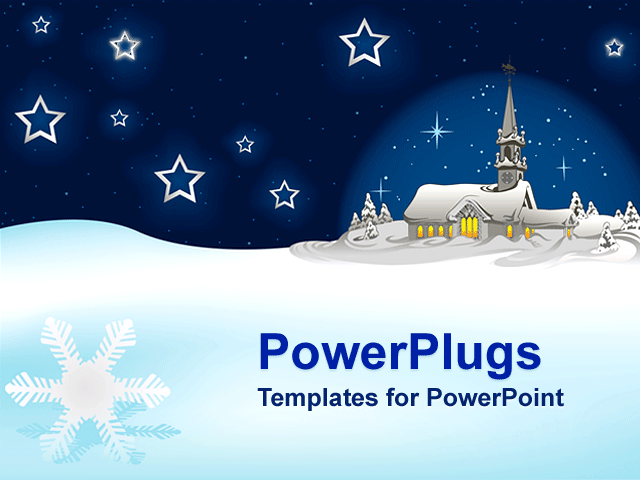 Animated Image Of Christmas Night Animated Powerpoint Template