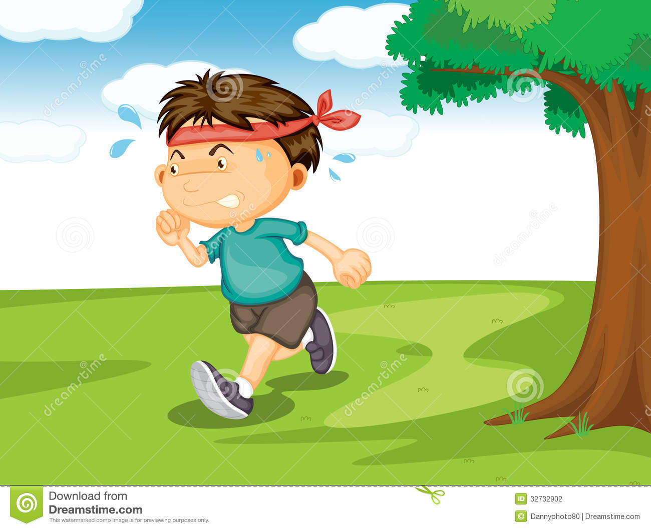 Boy Running Outside Stock Photography   Image  32732902