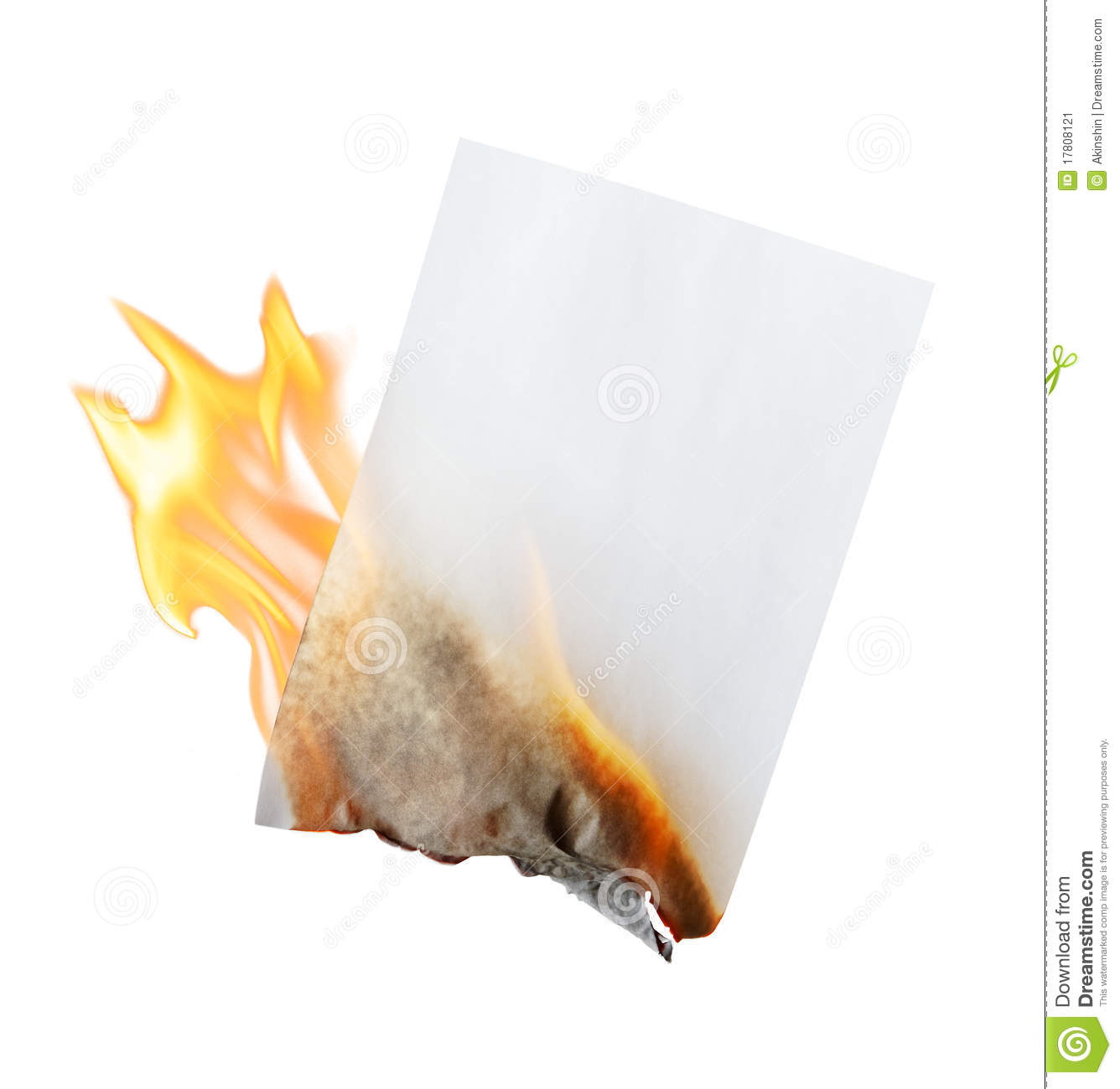 Burning Paper Stock Image   Image  17808121