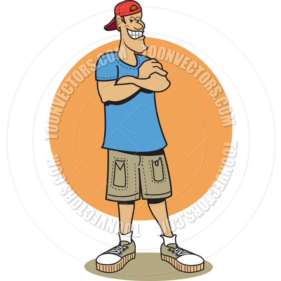 Cartoon College Student Vector Illustration By Clip Art Guy   Toon