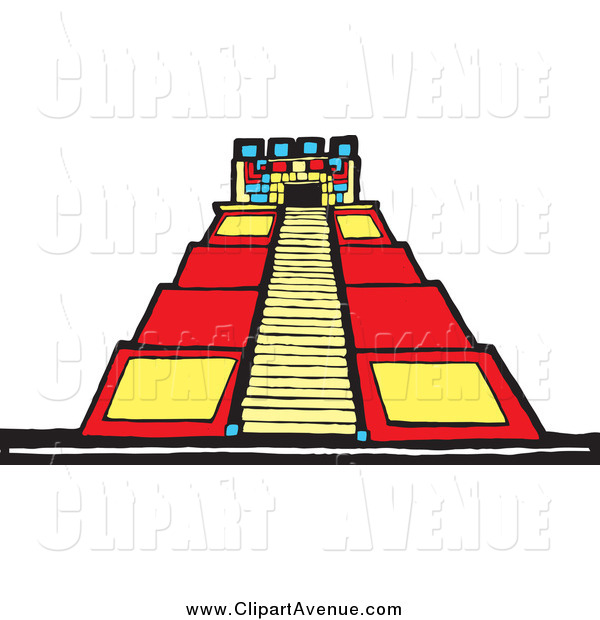 Clipart Of A Stepped Mayan Pyramid Avenue Clip Art Xunantunich