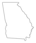 Clipart Of Georgia  Usa  Outline Map K1015621   Search Clip Art    