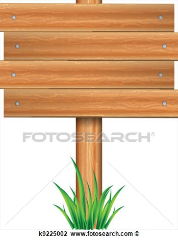 Clipart Of Vector Illustration Of Wooden Sign K9225002   Search Clip