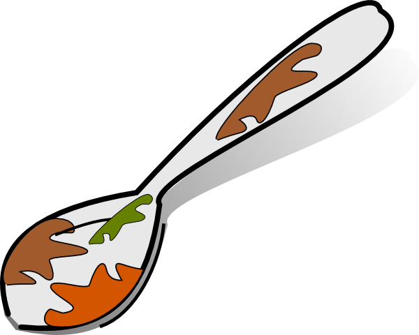 Dirty Spoon Clip Art At Clker Com   Vector Clip Art Online Royalty    