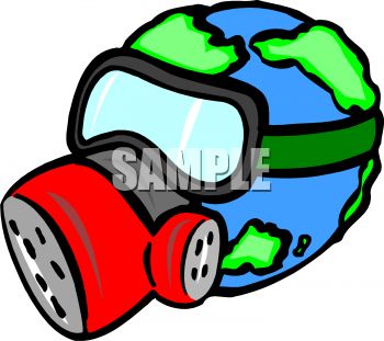 Earth Pollution Clip Art Gas Mask