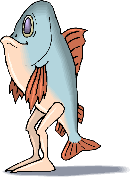 Fantasy Standing Fish Free Clipart