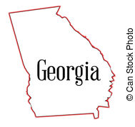Georgia Outline Map Clipart   Free Clip Art Images