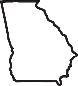 Georgia State Outline  Ga1    Eyecandy Decals Wholesale Made In    