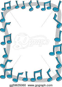 Illustration   Music Note Border  Stock Clip Art Gg59635060   Gograph
