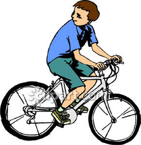 Kids Riding Bikes Clipart A Boy Riding A Bike Royalty Free Clipart