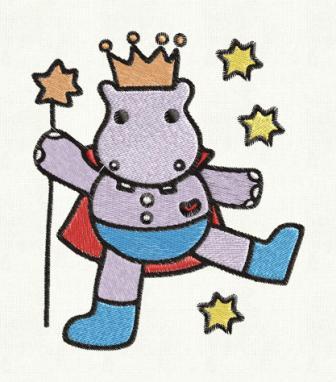 King Hippo Machine Embroidery From Http   Www Reebeebaby Co Uk