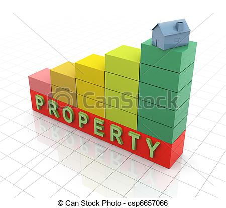 Stock Illustration   Increasing Of Property Value   Stock Illustration