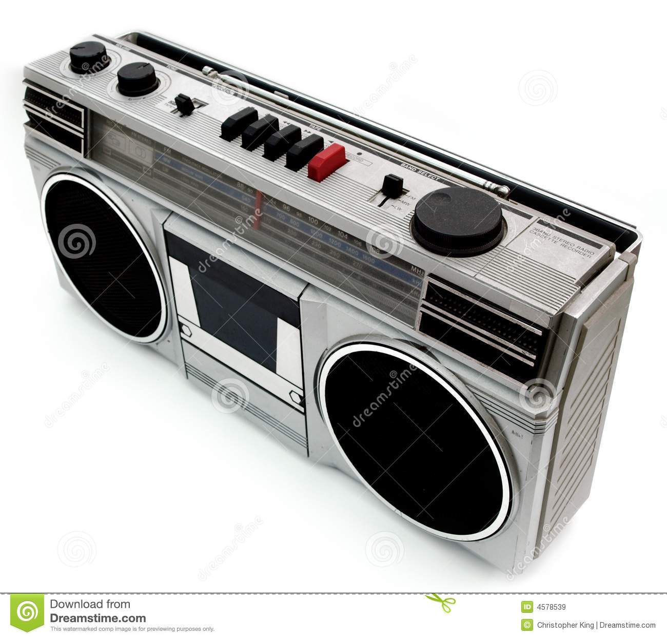 1980s Style Portable Cassette Player Royalty Free Stock Images   Image