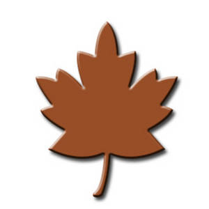 Clipart Image Of An Autumn Maple Leaf  This Leaf Is A Deep Red Brown