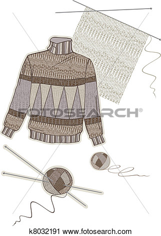 Clipart   Warm Brown Wool Sweater  Fotosearch   Search Clip Art    