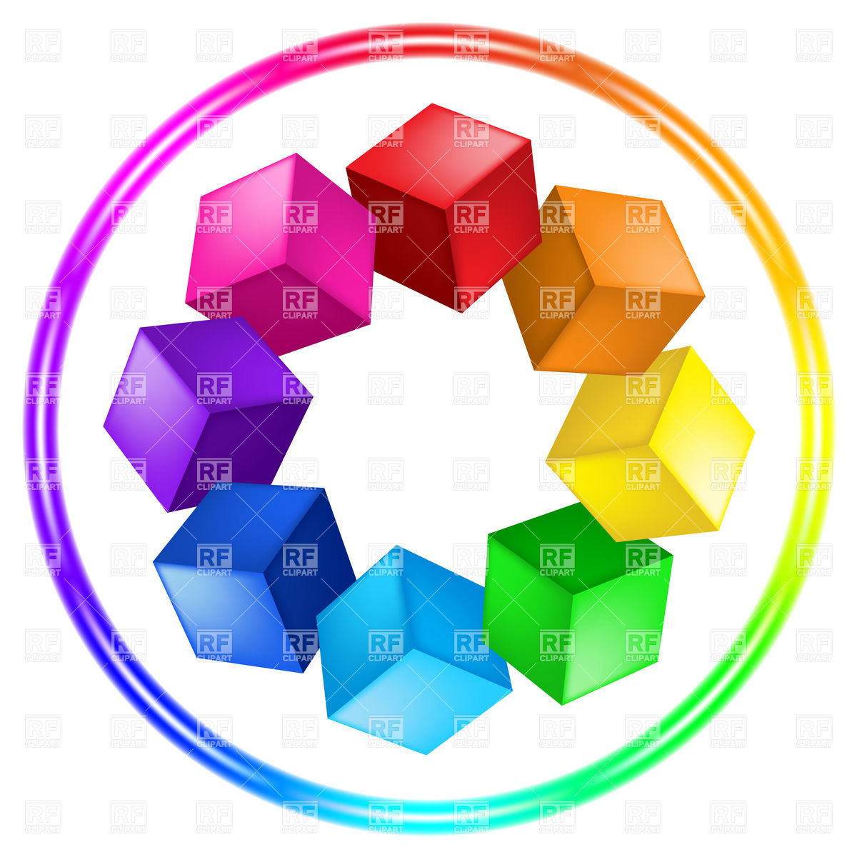Color Wheel Palette In Ring Download Royalty Free Vector Clipart    