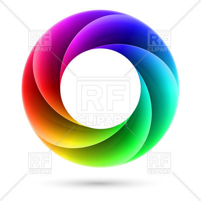 Colorful Spiral Ring Color Wheel Download Royalty Free Vector Clipart