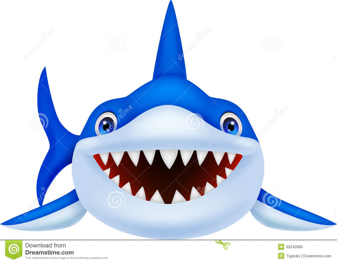 Cute Shark Clip Art Cute Shark Cartoon Illustration 33242680 Jpg