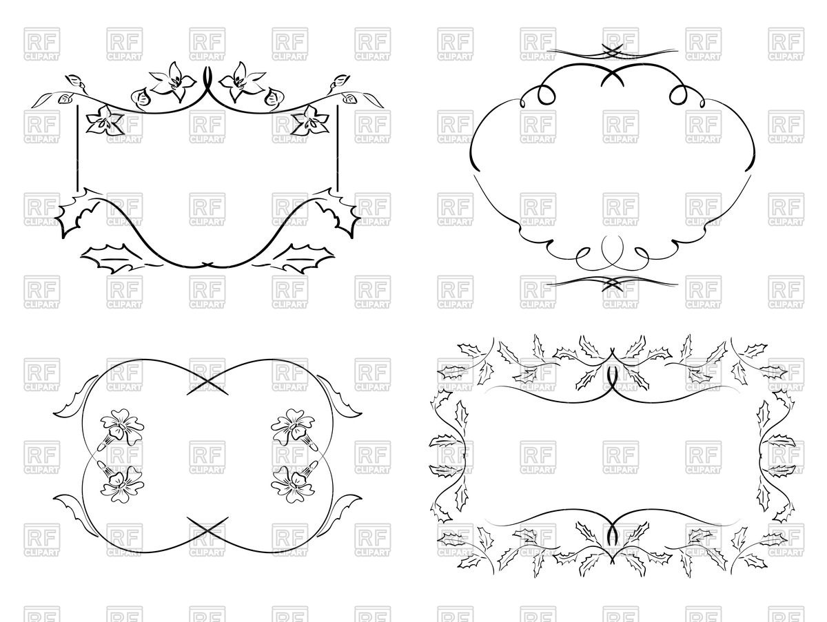 Decorative Floral Frames 73035 Download Royalty Free Vector Clipart