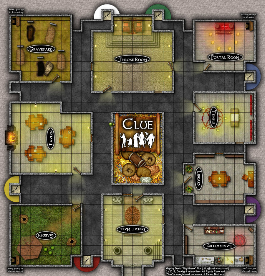 Dungeon Clue By Dlimedia Digital Art Other Other Dungeon Clue Map