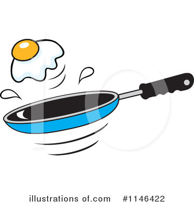 Frying Pan Clipart  1146422 By Johnny Sajem   Royalty Free  Rf  Stock