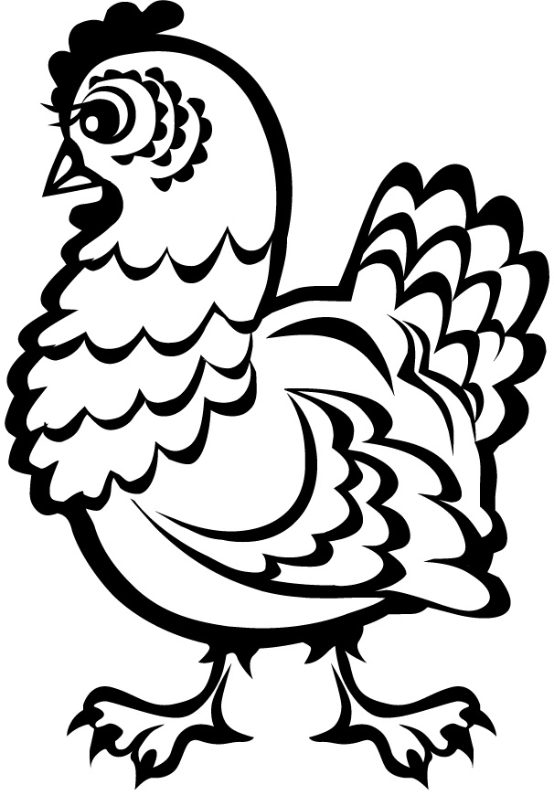 Hen Clipart Black And White   Cliparts Co