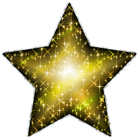 Large Golden Glitter Star With Silver Outline Glitter Graphic Comment
