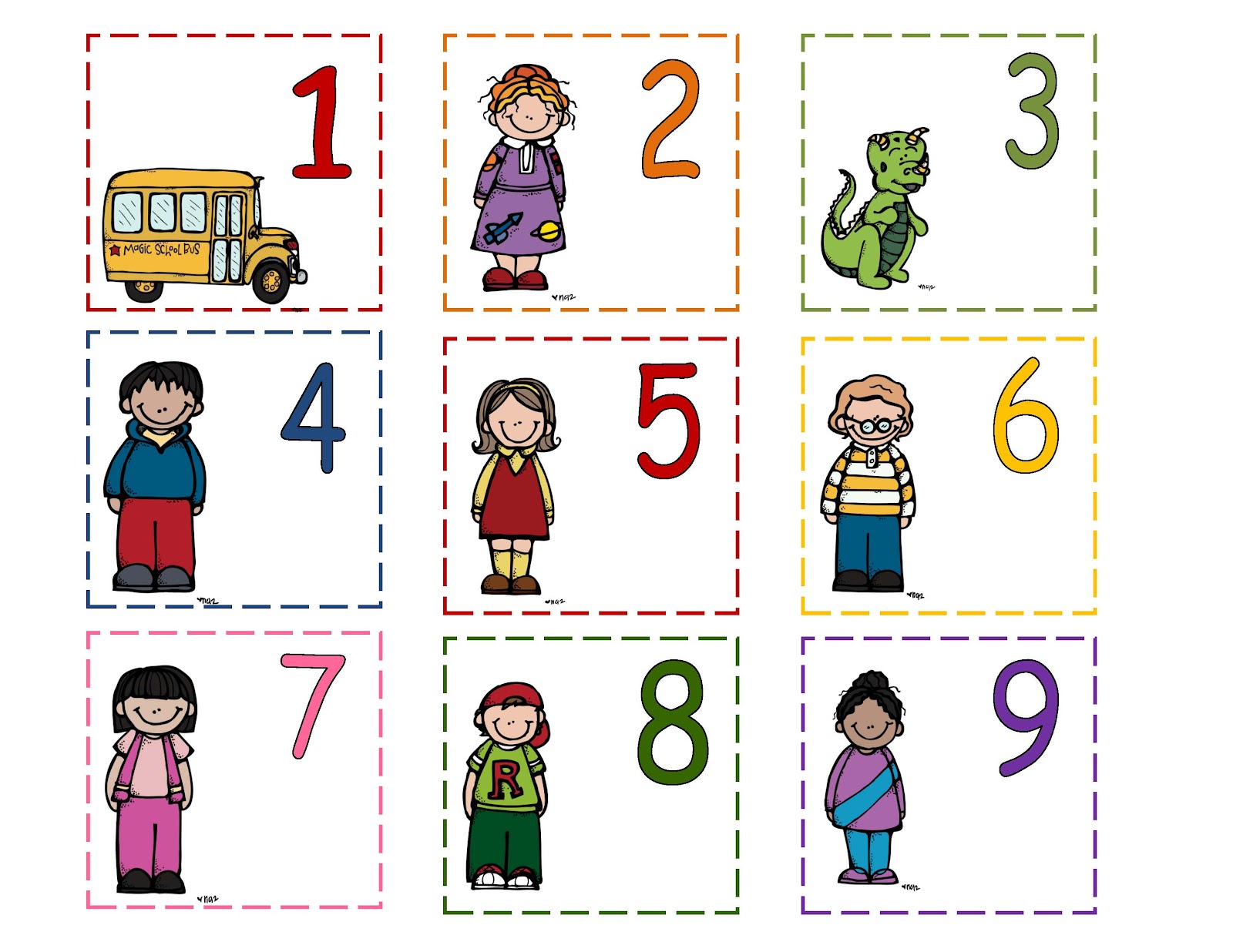Number Cards For Calendar  Clipart By Nikki