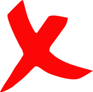 Red Wrong Cross Clip Art