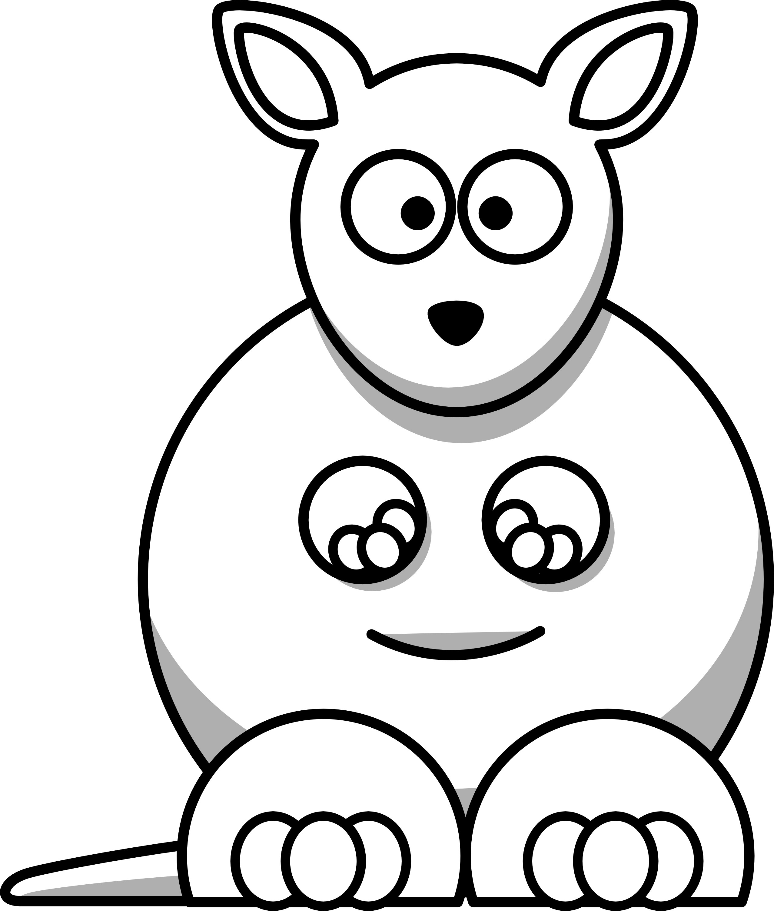 21 Black And White Cartoon Animals   Free Cliparts That You Can