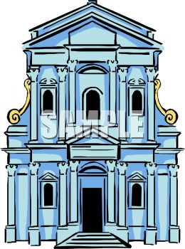 4414 A Cartoon Illustration Of A Two Story Mansion Clipart Image Jpg