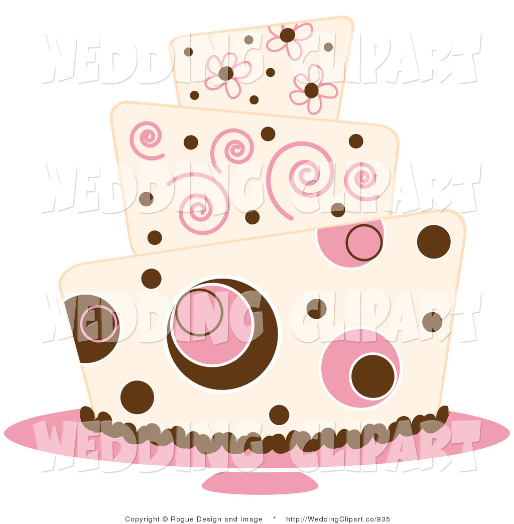 Cake Wedding Three Tiered Pink Square Fondant Cake With A Yellow