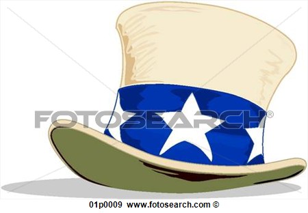 Clip Art   Patriotic Hat  Fotosearch   Search Clipart Illustration