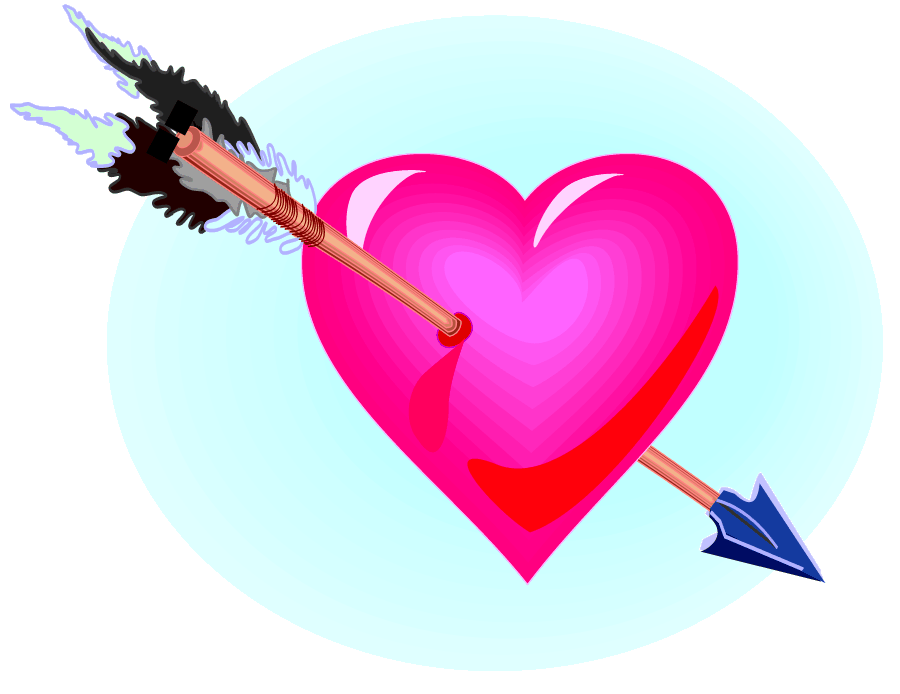 Clipart Heart With Arrow  Valentine Heart Clipart 