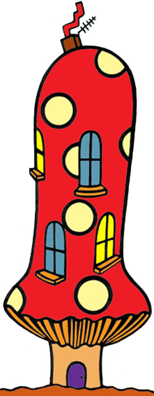 Clipart  Tall Toadstool House   Leone Annabella Betts