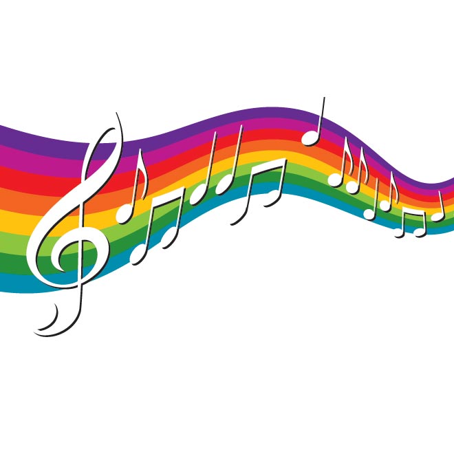Colorful Music Notes Wallpaper Vector Music 0000020 Jpg