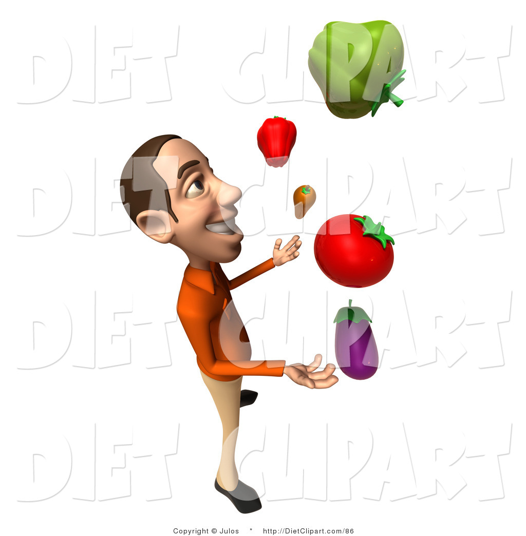 Diet Clip Art Of A 3d Casual Caucasian Man Character Juggling