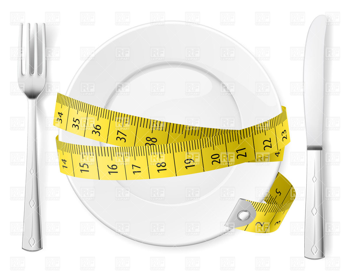 Diet Concept   Plate With Knife Fork And Measure Tape 6879 Download