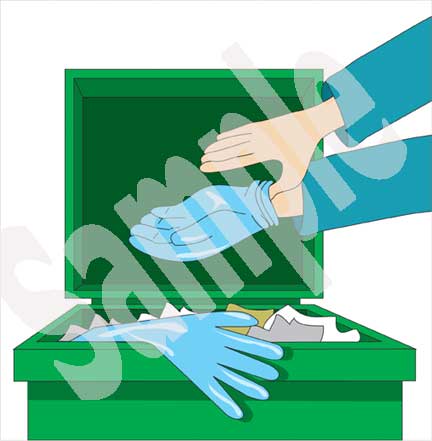 Disposing Of Safety Gloves Clip Art