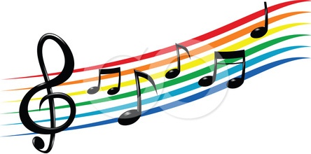 Free Vector Clip Art Illustration Of A Rainbow Staff And Music Notes 3