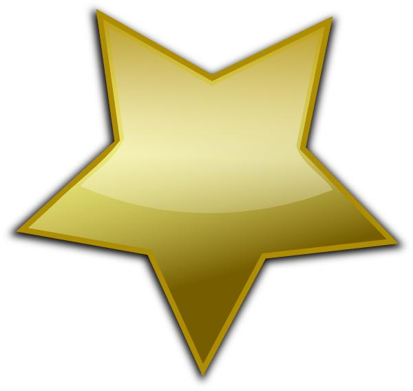 Gold Star Clip Art At Clker Com   Vector Clip Art Online Royalty Free    