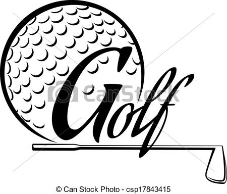 Golf Club Black And White Clip Art Golf Ball Banner Clipart