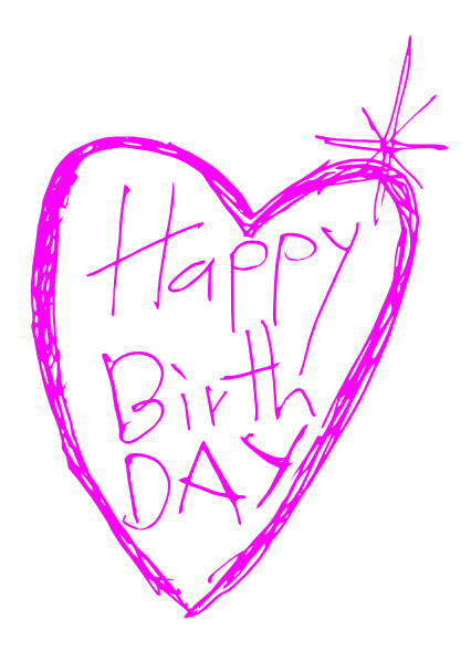Happy Birthday Heart Clip Art At Clker Com   Vector Clip Art Online    