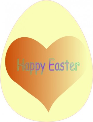 Happy Easter Heart Clip Art Free Vector In Open Office Drawing Svg    